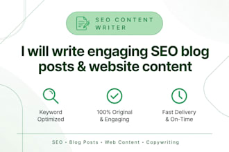 write engaging blog posts and website content