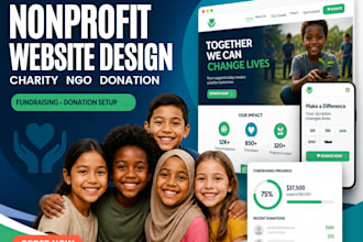 design nonprofit website, charity website, ngo website, donation website