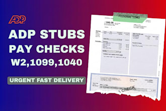 create your payroll make pay salary slip stubs adp a w2 1099 and 1040 paychecks