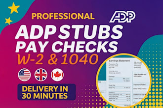 check adp, payroll, stubs, w2 and tax records for accuracy
