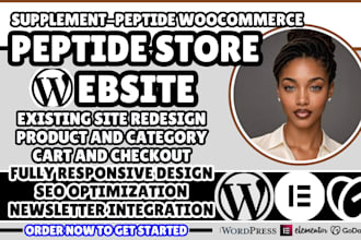 peptide website, peptide ecommerce website, peptide store, supplement website