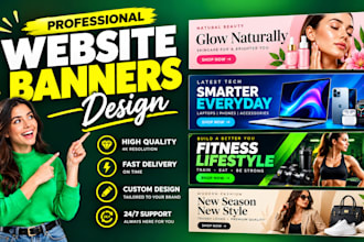 design a professional website banner, web slider or shopify banner