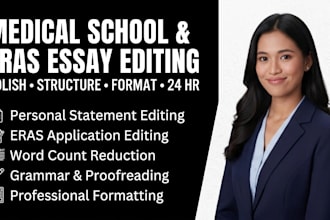 edit and format medical school essay personal statement eras application in 24hr