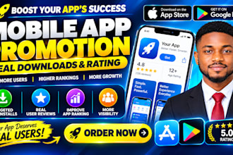 do mobile app promotion, app install, app rating review android ios marketing