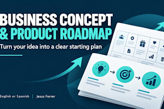 create a practical business concept plan and product roadmap