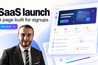 build a saas launch page with a waitlist and analytics