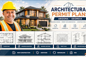 architectural permit plans drawings building design floor plans arizona georgia