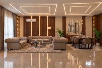 cgi3d interior design,open plan living,dinning area,twin bedroom,l shape kitchen