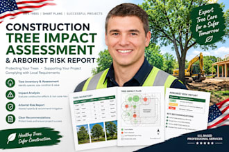 write a construction tree impact assessment and arborist risk report