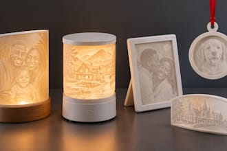 design 3d printed photo lithophanes personalized lamps photo gifts led light box