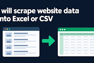scrape website data into excel or CSV
