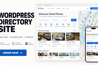 build wordpress directory website with directorist, geodirectory, hivepress, map