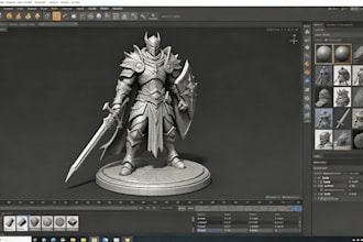 sculpt 3d d and d miniature, dnd character, tabletop rpg, stl for 3d printing