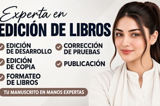 corregiré, editaré y daré formato profesional a tu libro o ebook, edición