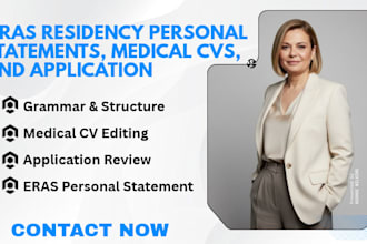 professionally edit your eras personal statement and application in 12hr
