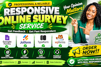 create survey form,, google forms and market research