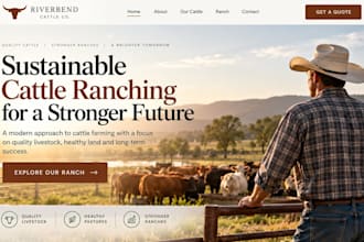 design squarespace beef farm website cattle ranch livestock rancher website