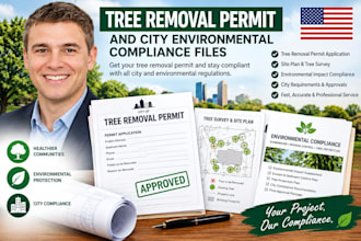 prepare your tree removal permit and city environmental compliance files