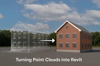 convert point cloud, nerf,gaussian splatting to revit bim model for architecture