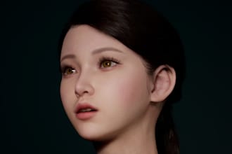 do custom photorealistic 3d metahuman character for unreal engine 5,maya blender