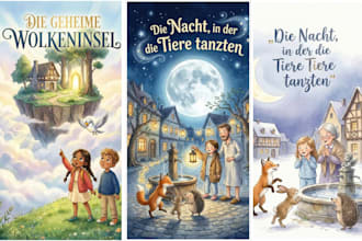 erstelle eine professionelle kinderbuch illustration in aquarell