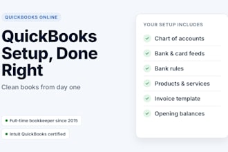 do quickbooks setup and chart of accounts in quickbooks online