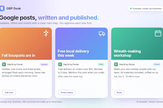 write and publish gmb posts and google business profile updates