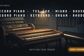 record piano, keyboard, organ, rhodes, keys for your tracks
