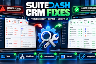 fix audit or troubleshoot suitedash crm issues for business client management