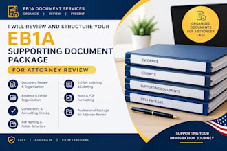 review and structure your eb1a supporting document package for attorney review