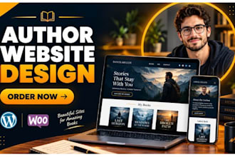 design a professional author website, ebook website and author landing page