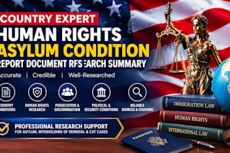 country expert human rights asylum,condition report document research summary