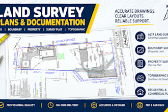 create alta land survey boundary survey property survey plans in fl tx ca US