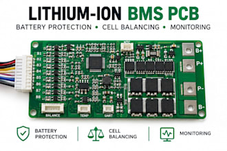 design lithium ion bms pcb, battery protection, cell balancing, and monitoring