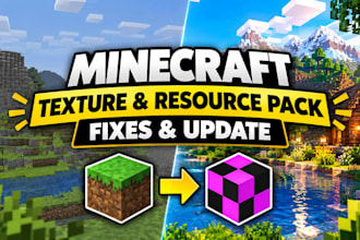 fix and update your minecraft resource and texture pack