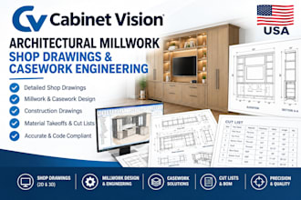 architectural millwork shop drawings casework engineering
