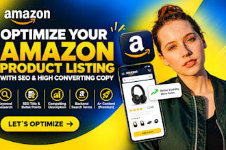 optimize your amazon product listing with SEO and high converting copy