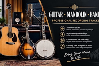 record professional guitar mandolin and banjo tracks