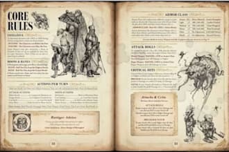 design, layout ttrpg book, digital props, and handout for rpg dnd and ttrpg game