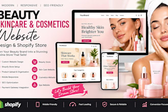 build beauty website skin care website cosmetics website skincare shopify store
