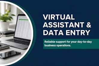 be your virtual assistant for data entry and administrative tasks