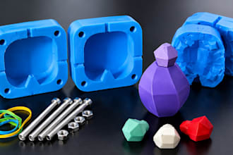 design 3d printable mold, silicone mold, slip casting mold and stl file