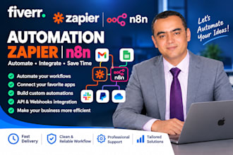automate your business processes with n8n, apis, zaper, webhooks and ai agent