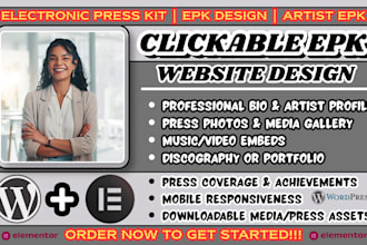 clickable epk, electronic press kit, epk design, artist epk, musician epk