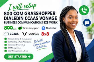 setup 800 com grasshopper dialedin ccaas vonage business communications 8x8 work