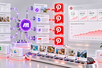setup a fully automated turnkey pinterest business account with bulk pins