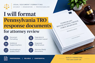format pennsylvania tro response documents for attorney review