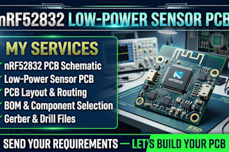 design nrf52832 low power sensor pcb schematic layout bom gerber and drill files