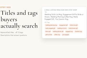 write etsy SEO titles and tags that get found