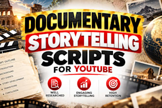 write engaging documentary storytelling scripts for youtube